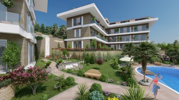 Alanya Forest Gate  'de Satılık  Lüks 1+1 Daire